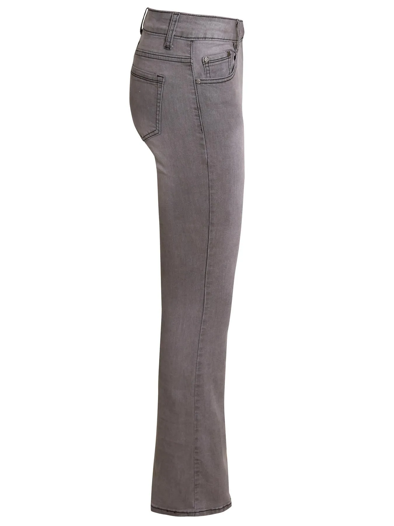 Denim Grey Bootcut Jeans High Waist UK Sizes 8 to 16