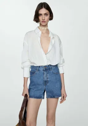 Denim shorts high-rise