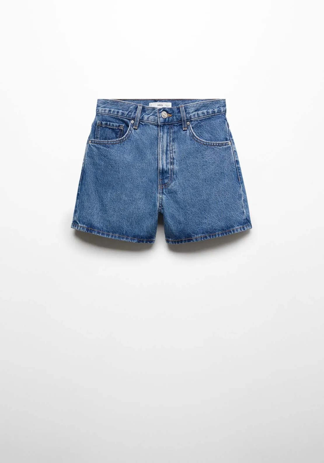 Denim shorts high-rise