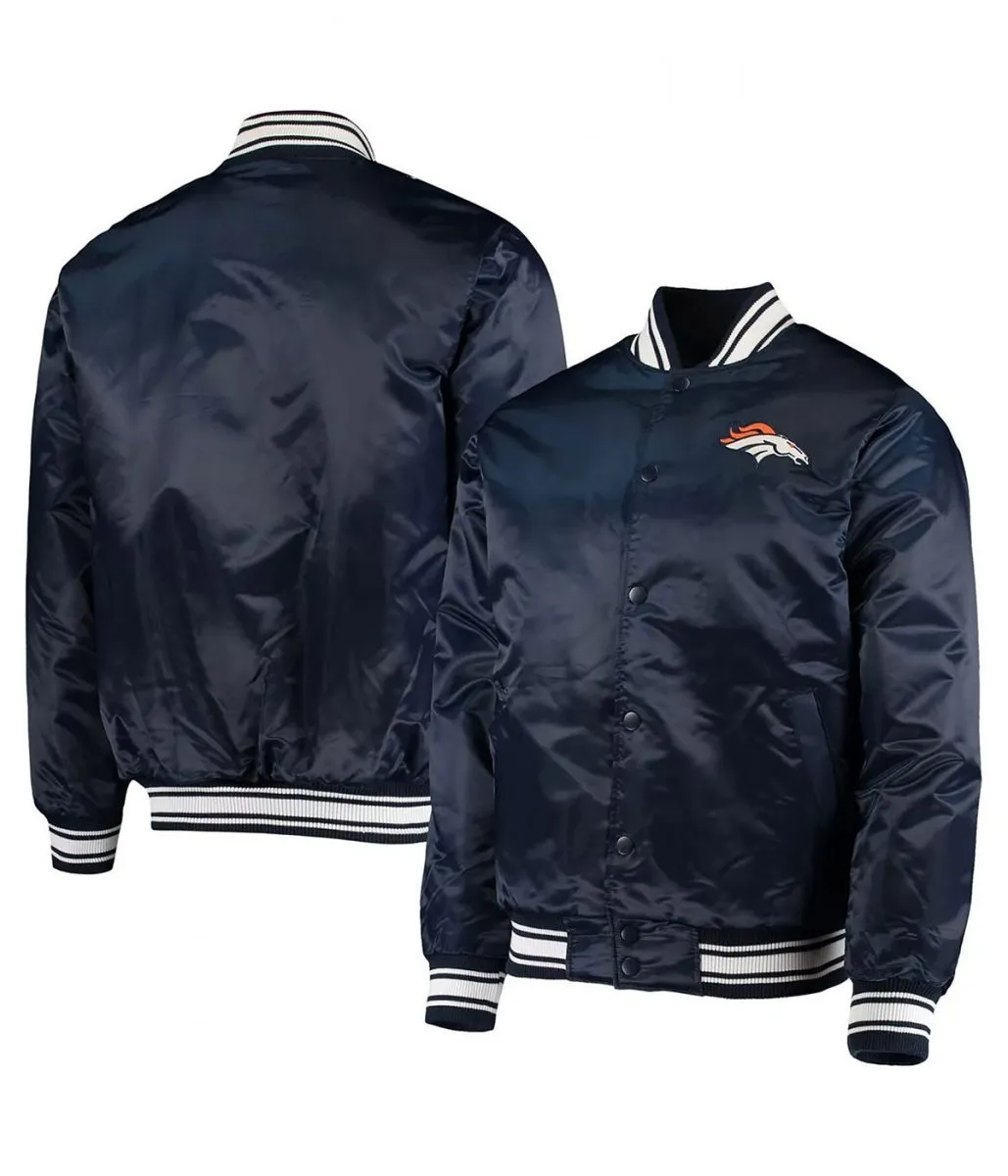 Denver Broncos Full-Snap Satin Jacket