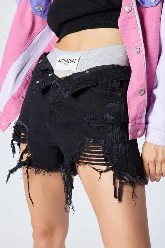 Destroyed High Waisted Shorts