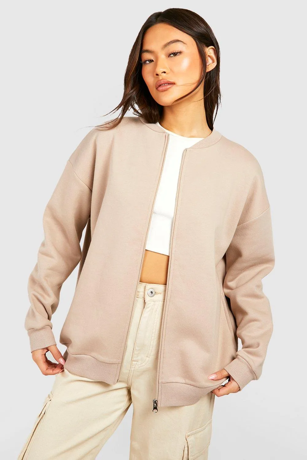 boohoo Dsgn Studio Embroidered Bomber Jacket