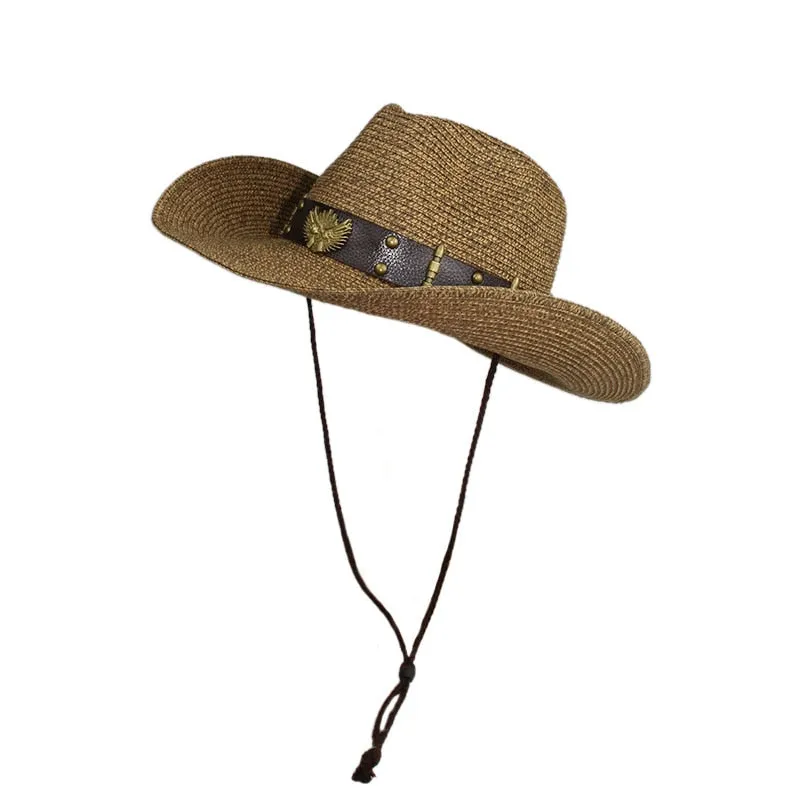 Unisex Two Guns Leather Belt Sun Hat