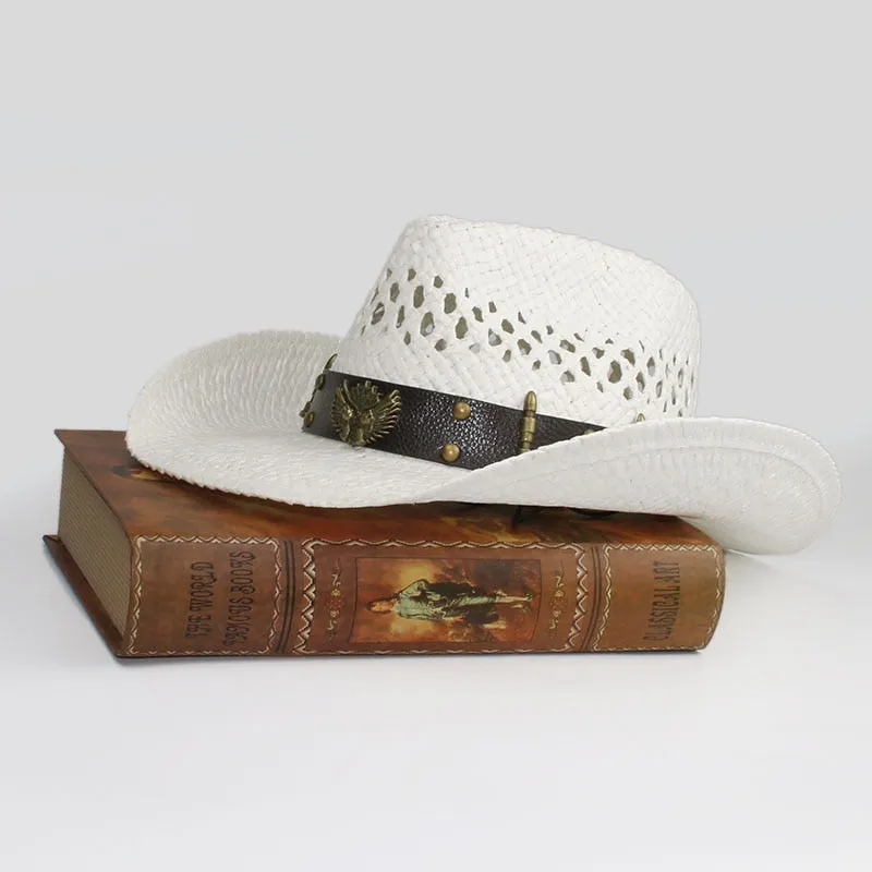 Unisex Two Guns Leather Belt Sun Hat