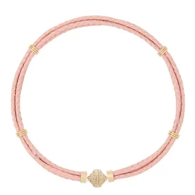 Dusty Rose Aspen Leather Necklace