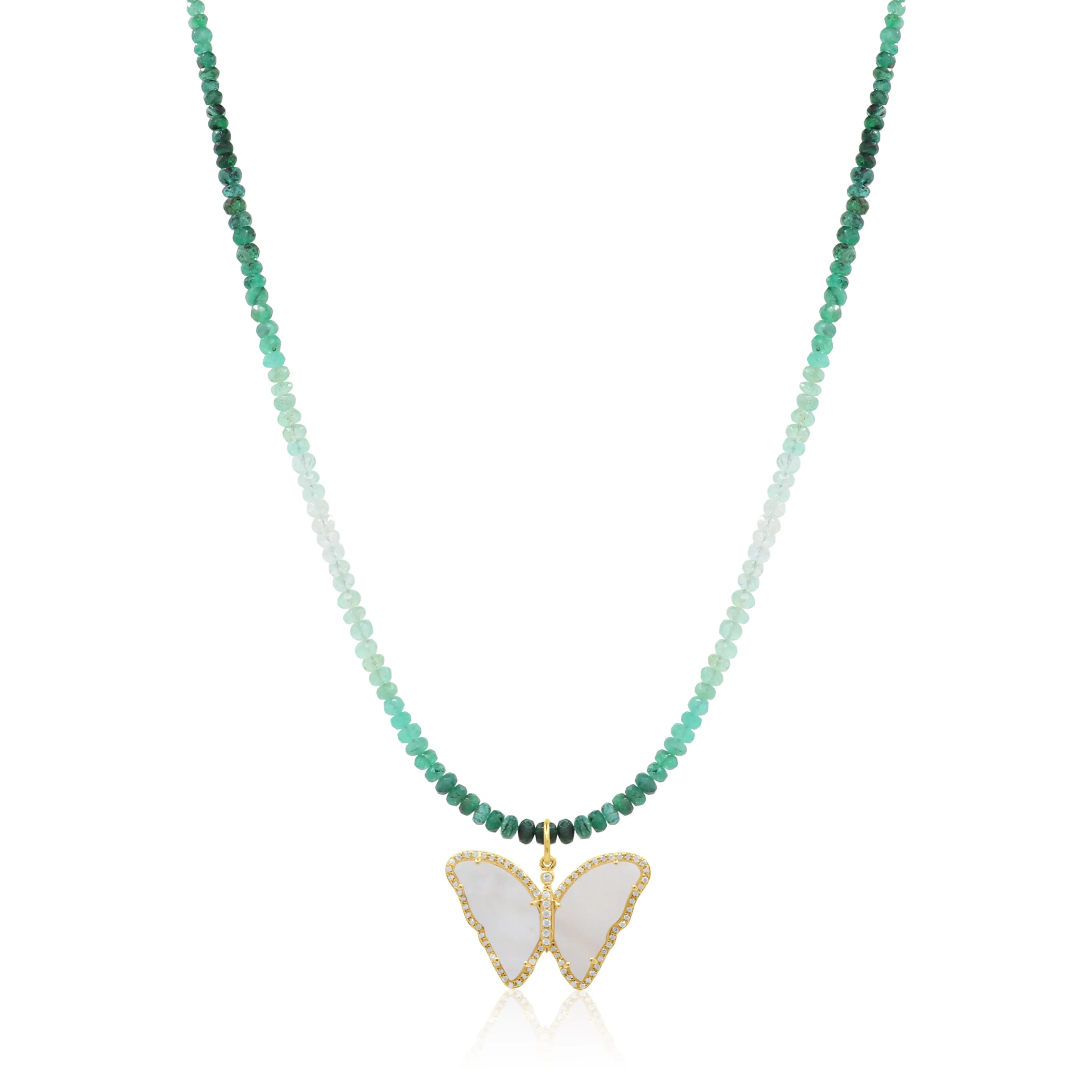 Sparkling Emerald Gradual Necklace