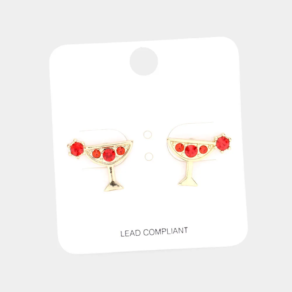 iLLASPARKZ Stone Cocktail Stud Earrings