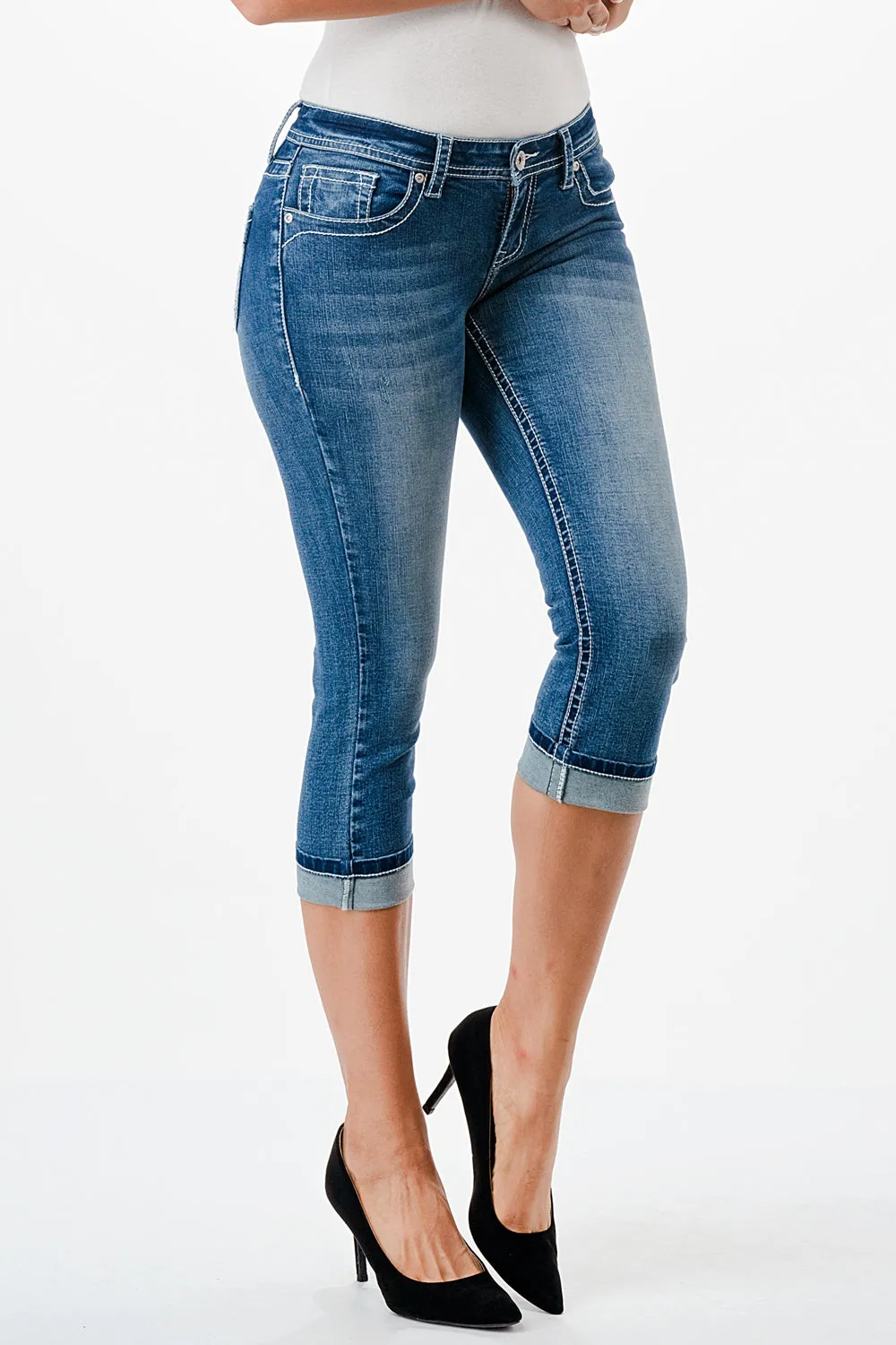 Faux Flap Capri