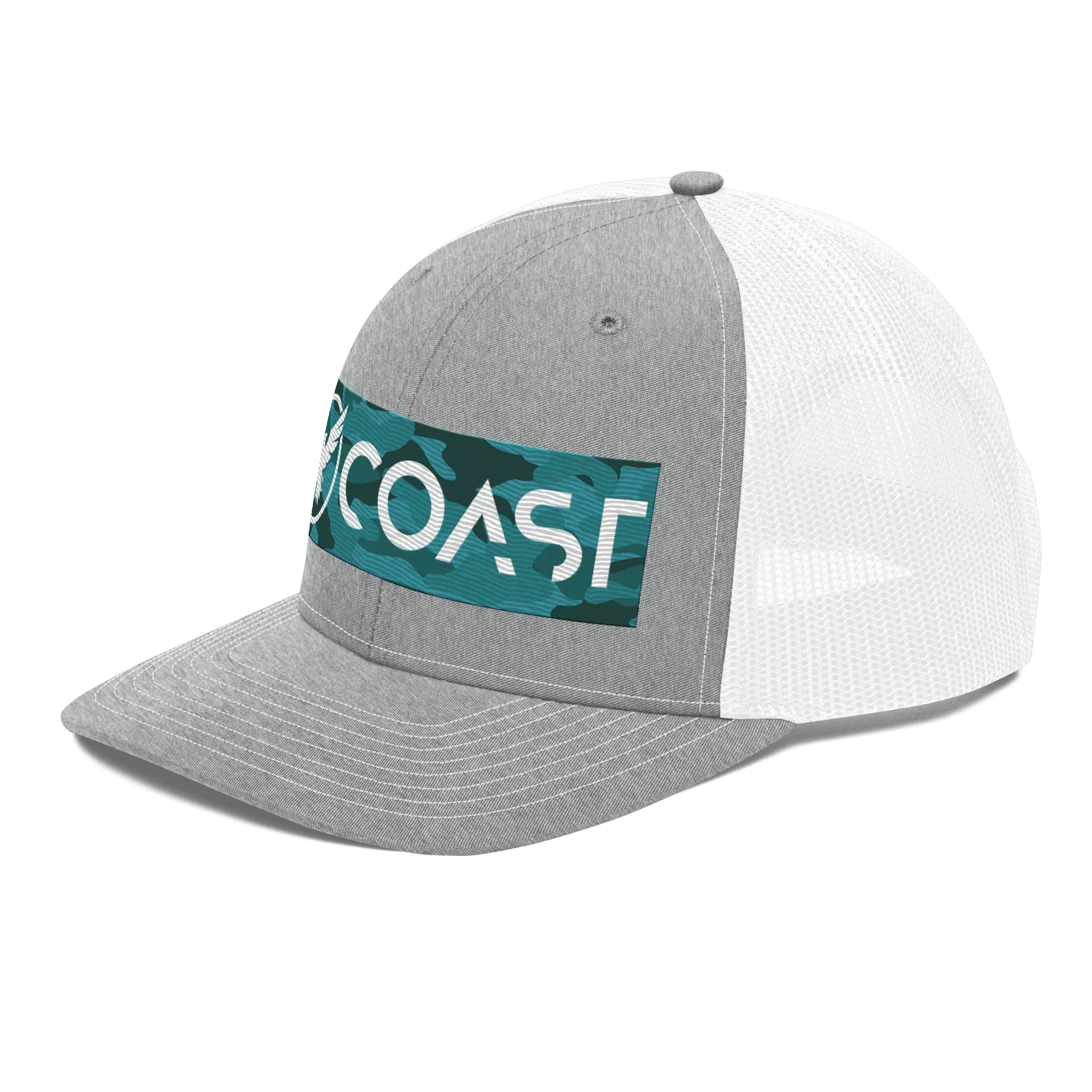 Aqua Camo Trucker Hats by Find Your Coast