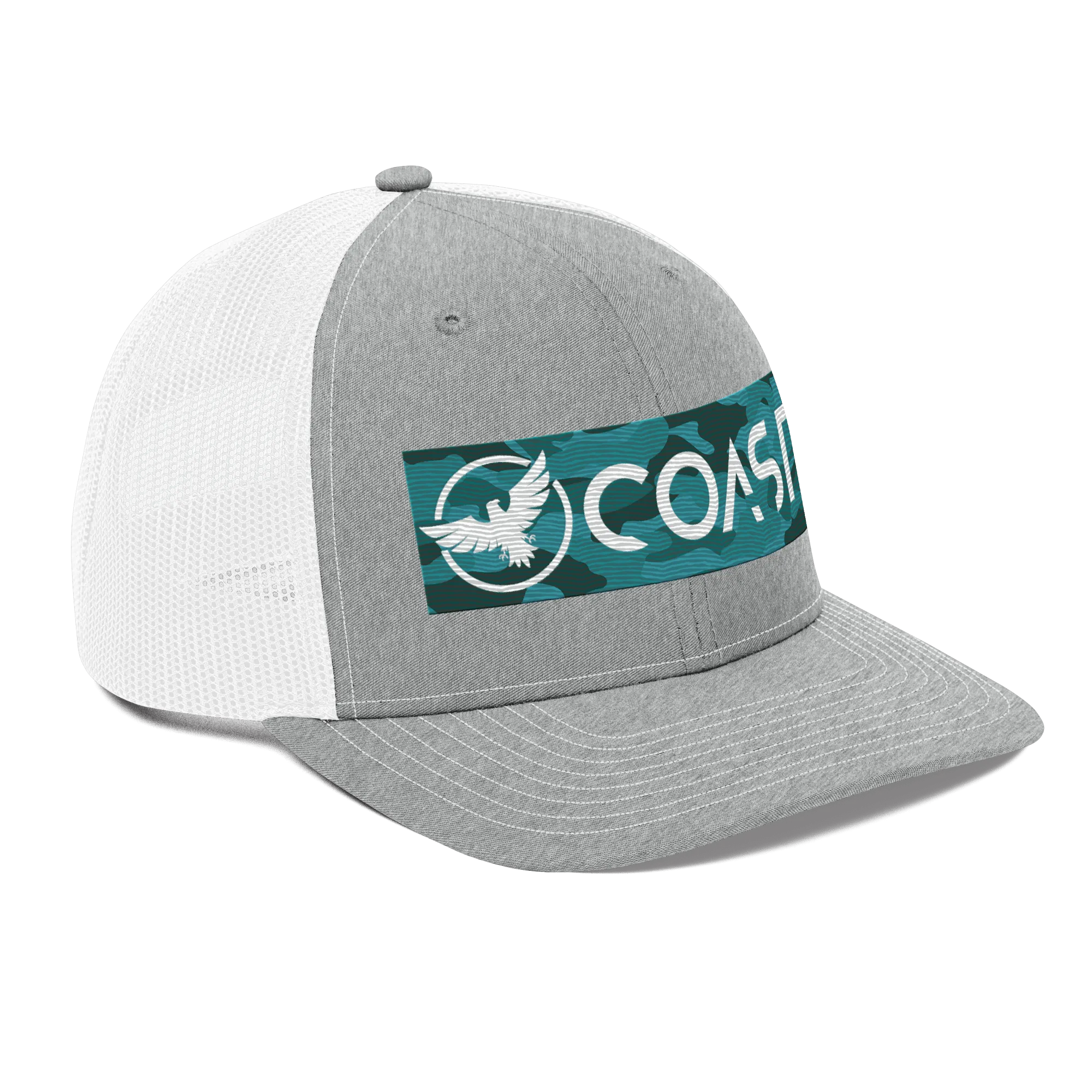 Aqua Camo Trucker Hats by Find Your Coast