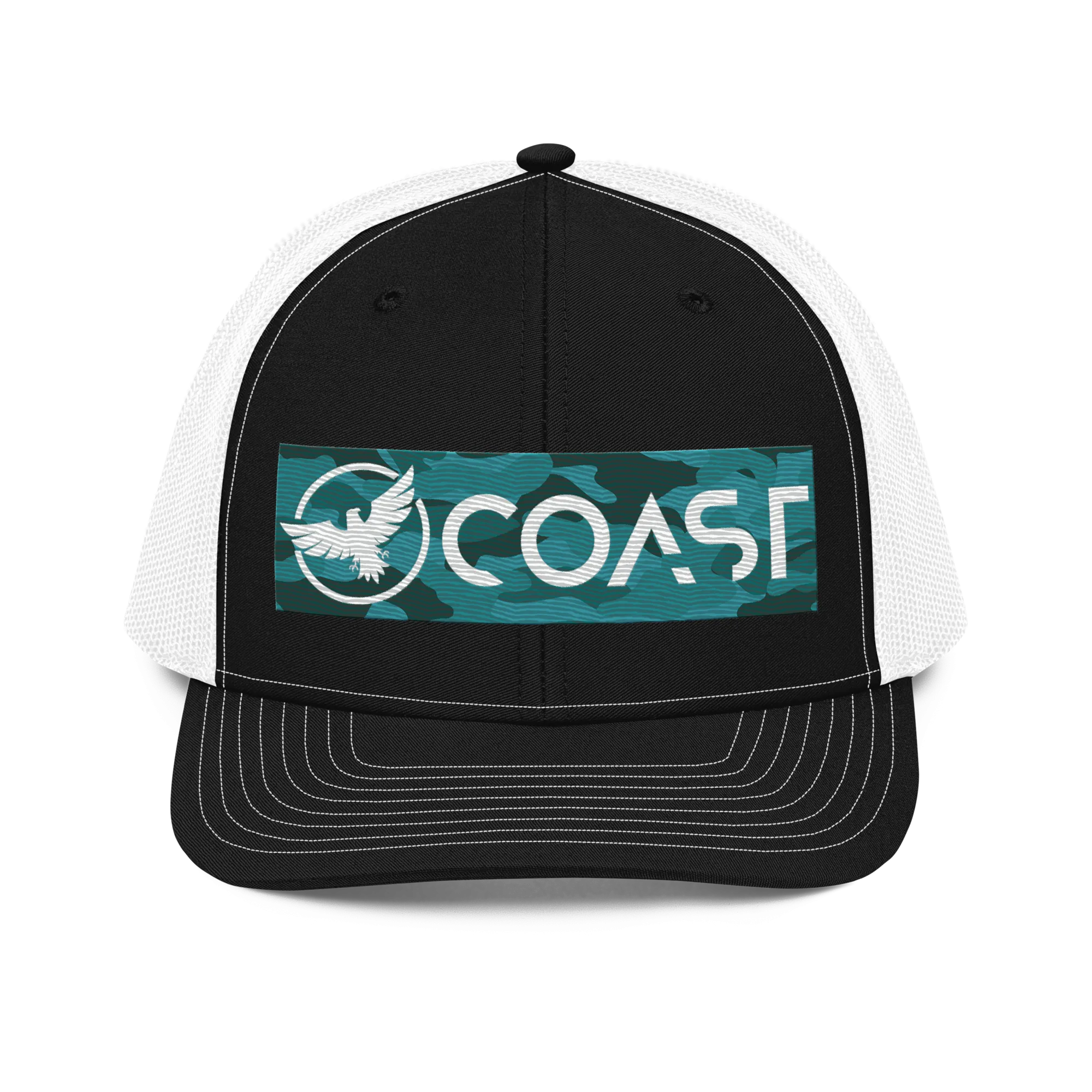 Aqua Camo Trucker Hats by Find Your Coast