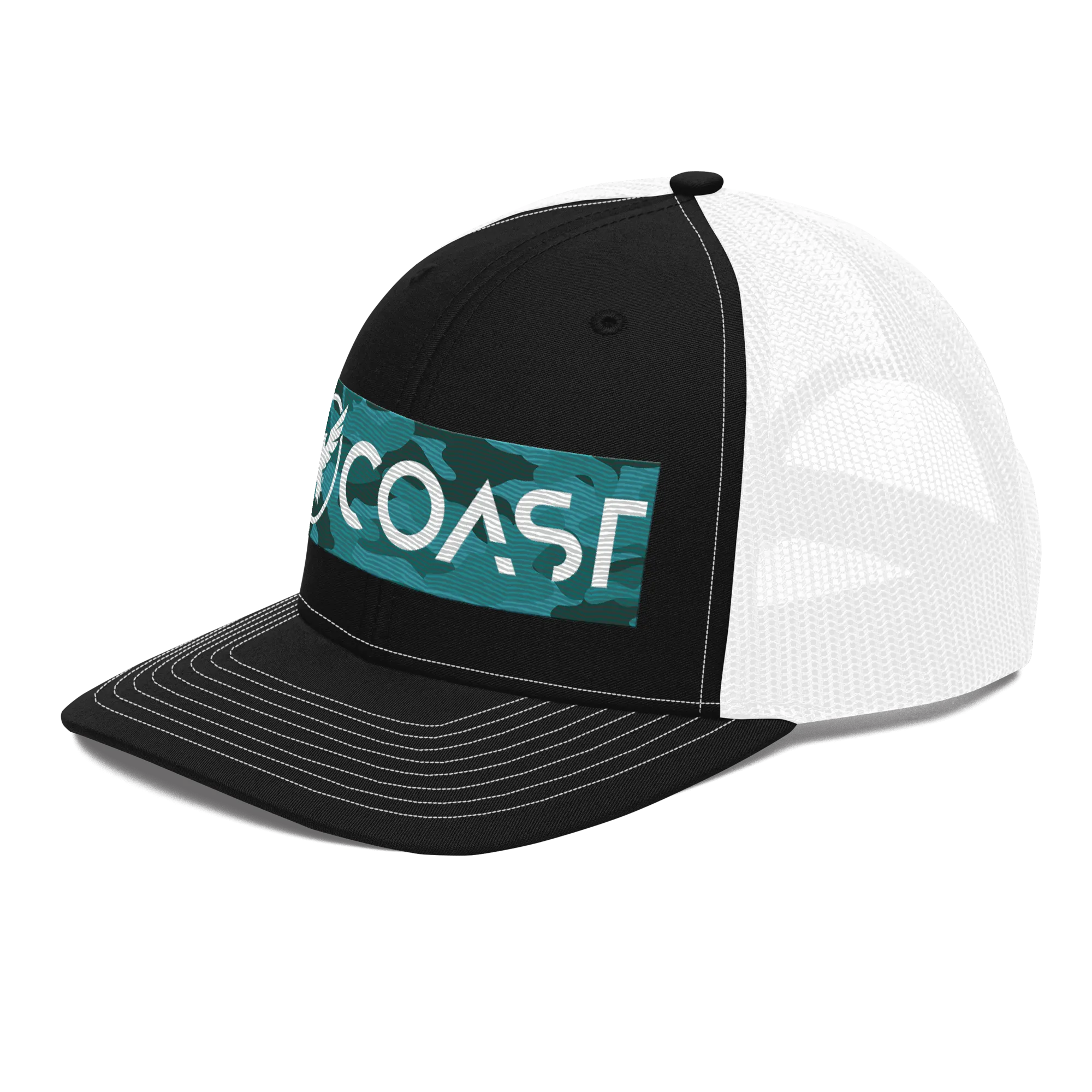 Aqua Camo Trucker Hats by Find Your Coast