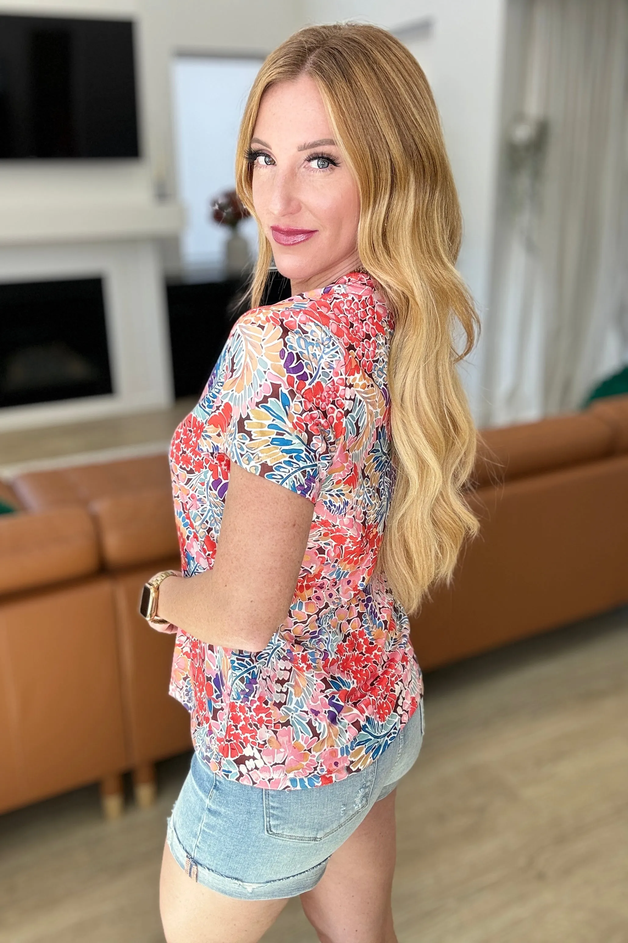 Floral Top with Flowers