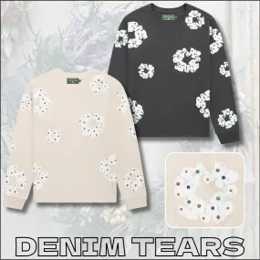 Street Style Long Sleeves with Flower Patterns