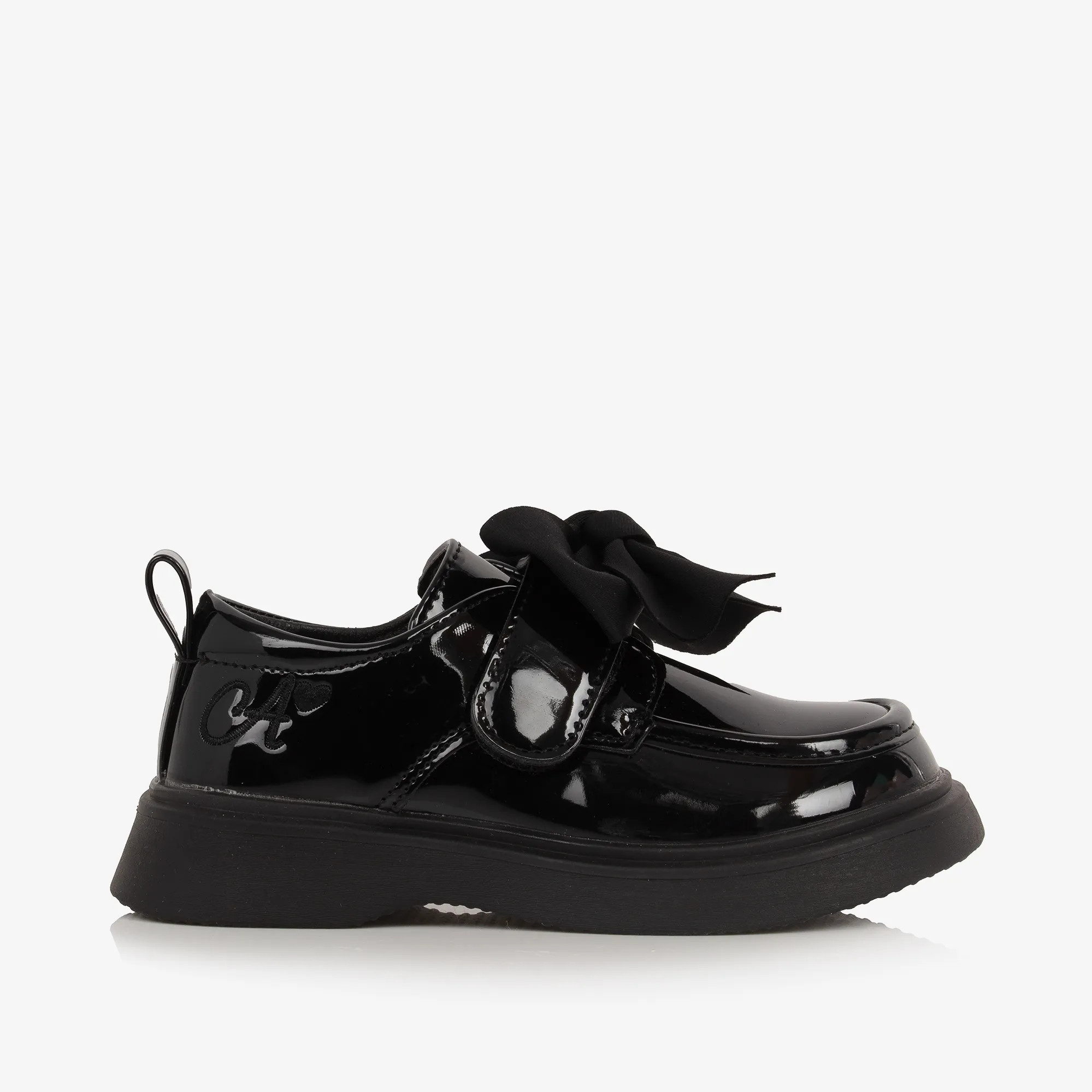 Patent Faux Leather Black Girls Shoes