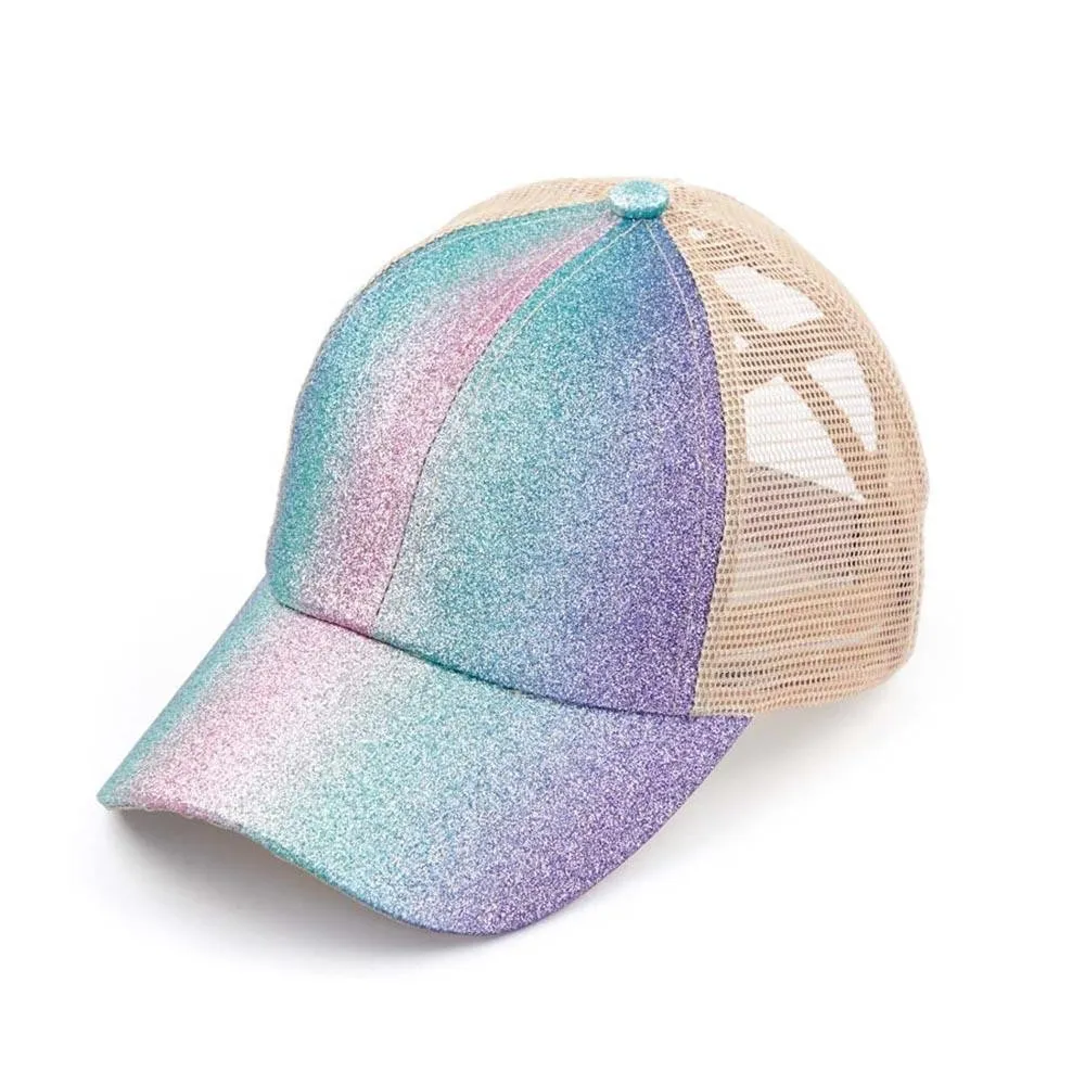 Glitter Criss Cross Trucker Hats