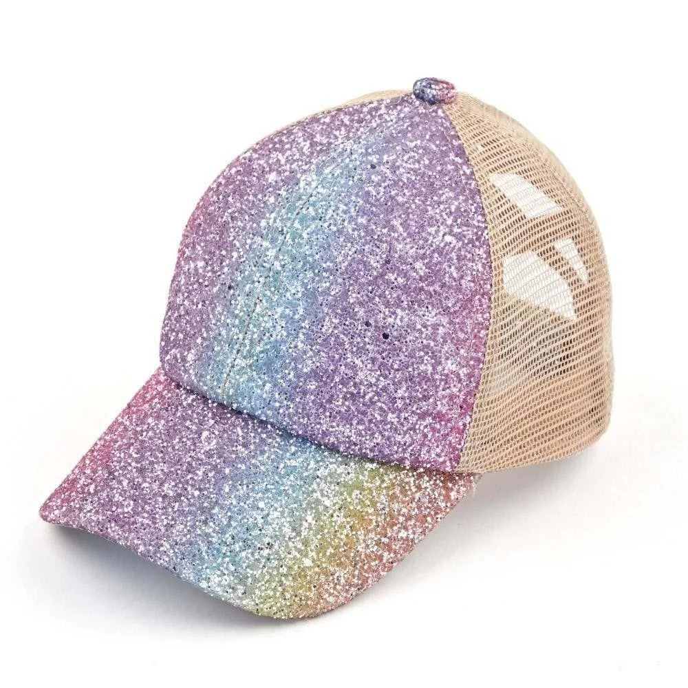 Glitter Criss Cross Trucker Hats