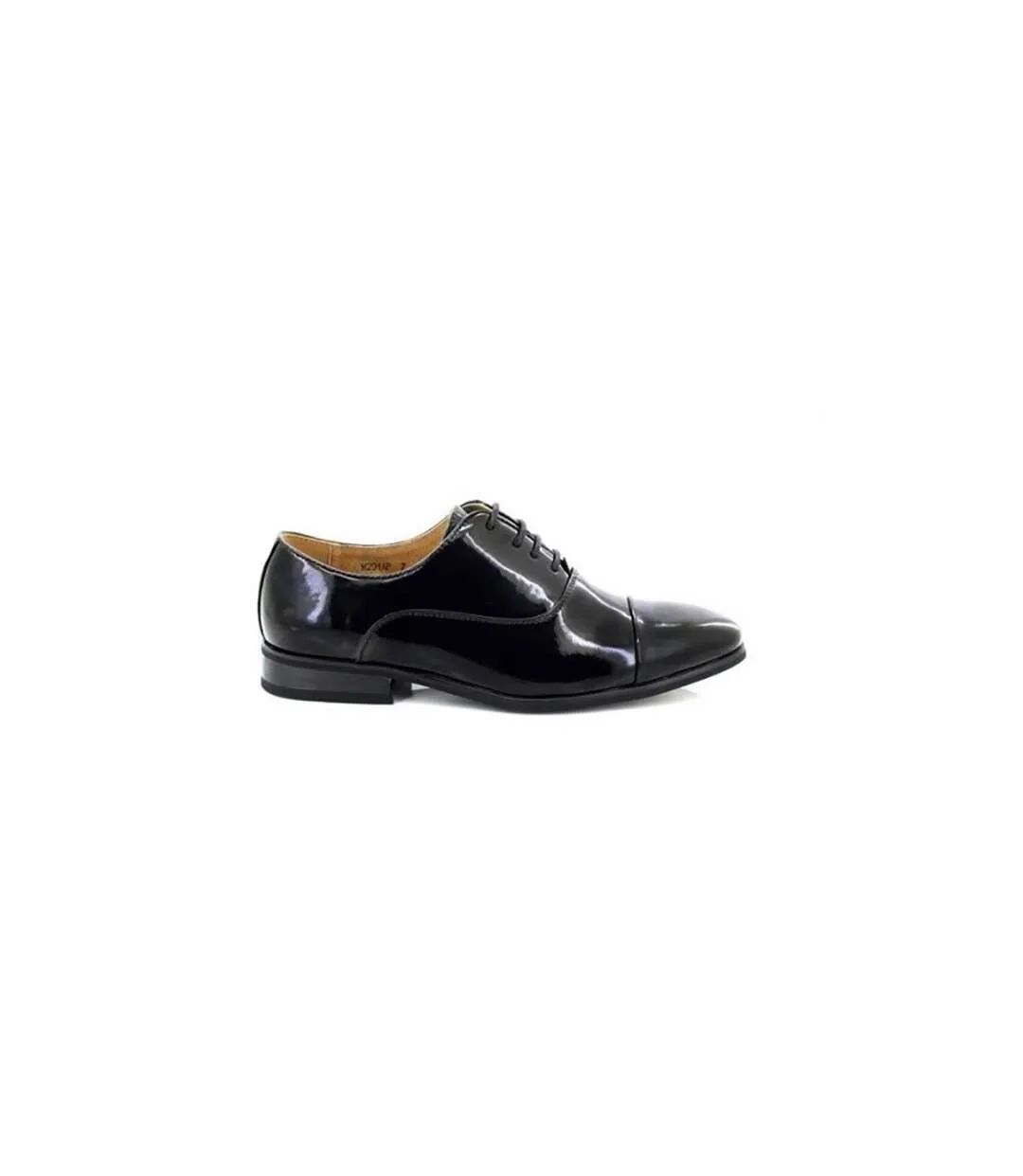 Goor Men's Black Patent Pleated Cap Oxford Tie Shoes - UTDF307