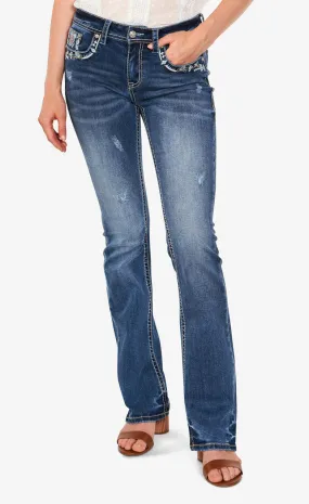 Womens Bootcut Jeans Donna Blu