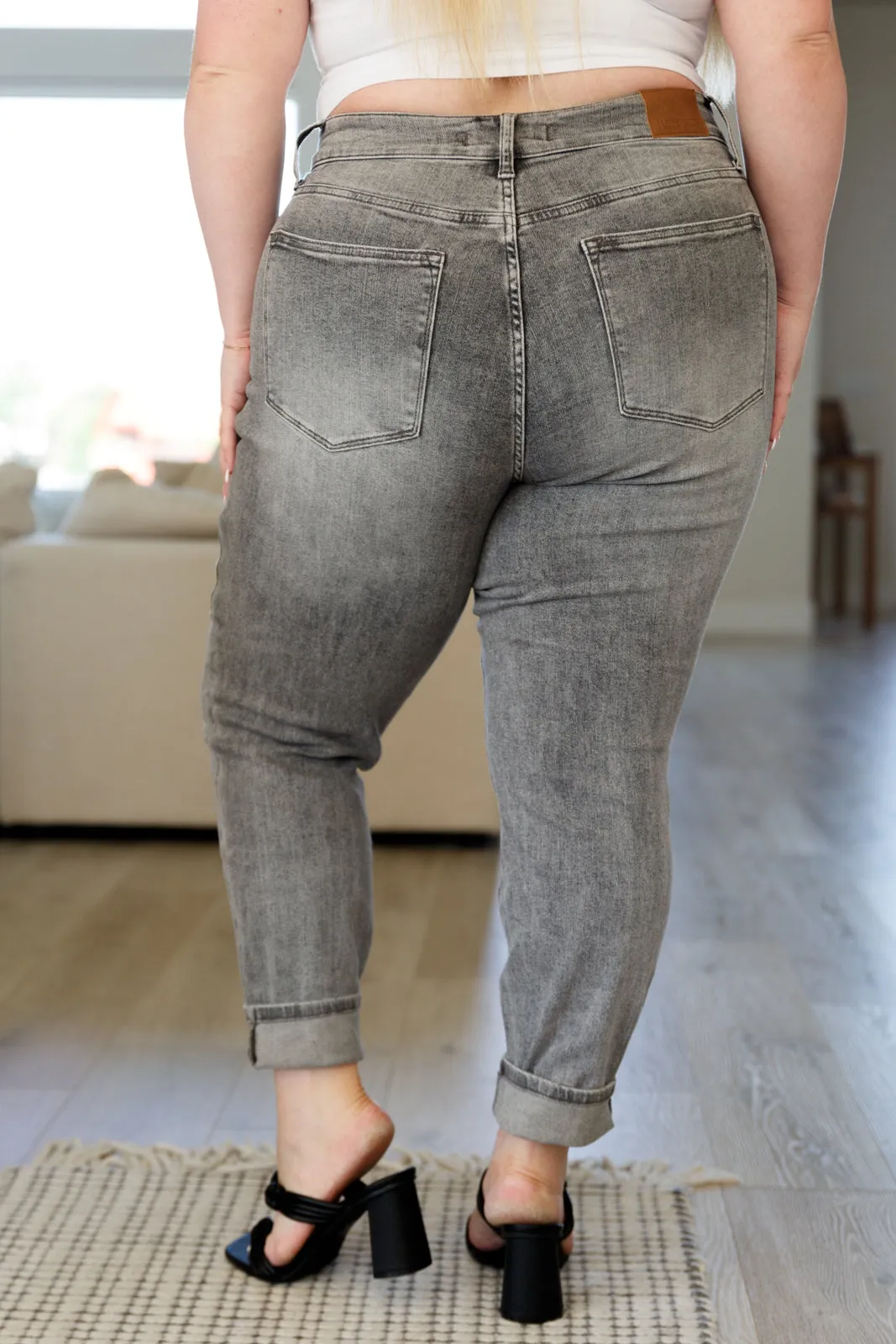 Gray Stone Wash Slim Jeans