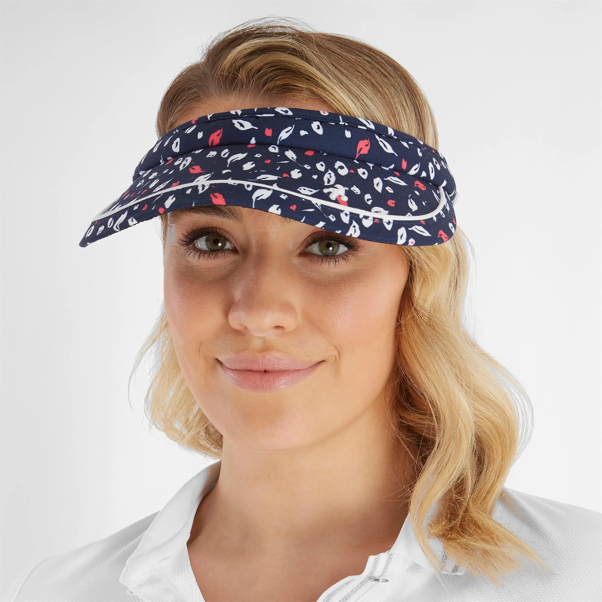 Green Lamb Mallory Ladies Golf Visor Leaf Print