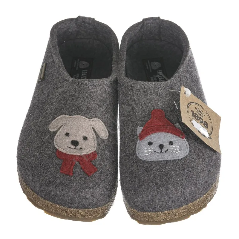 HAFLINGER Papai Anthracite Slippers