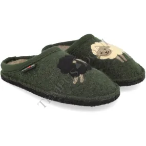 Haflinger Moss Walkstoff Sheep Wool Slippers Tempus Doni