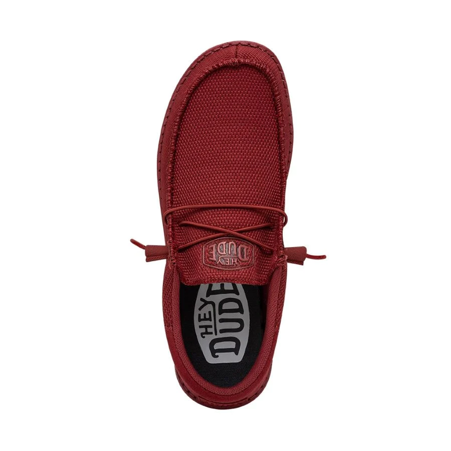 Hey Dude Men's Wally Funk Mono Slip On Shoes Red