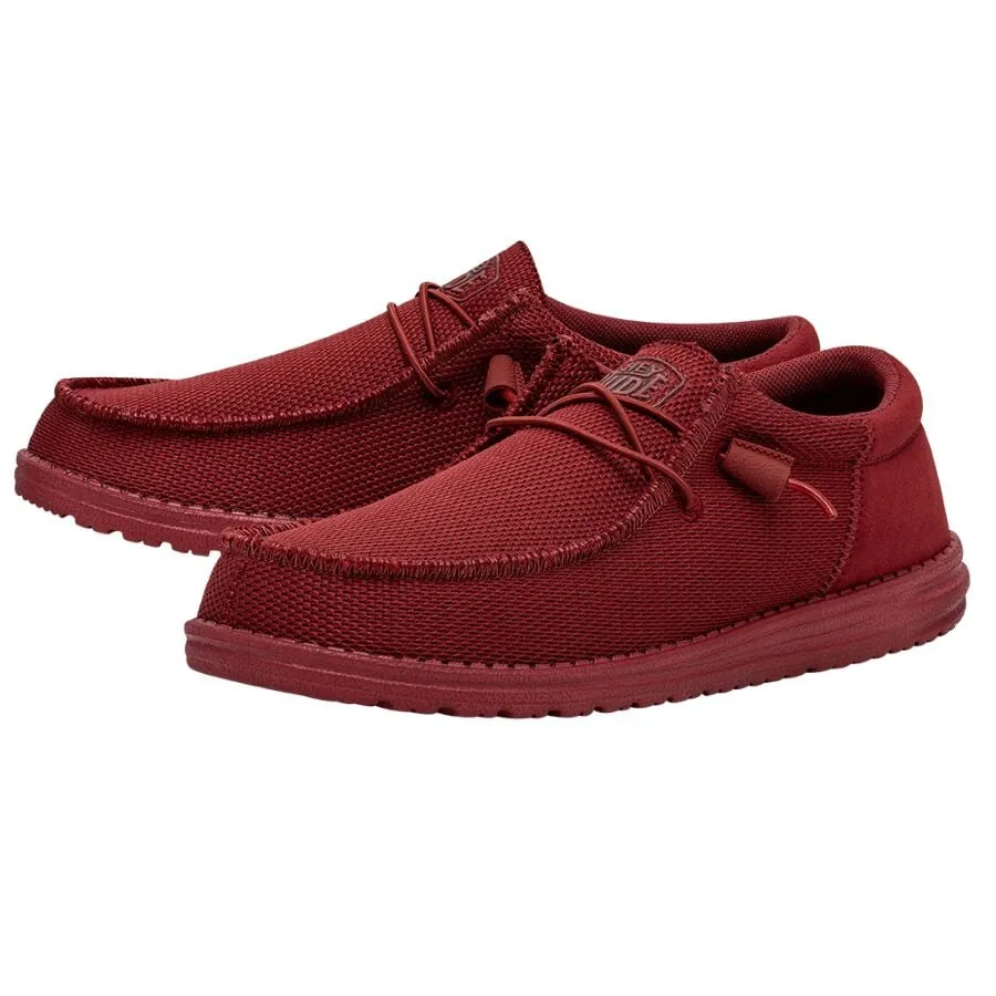 Hey Dude Men's Wally Funk Mono Slip On Shoes Red