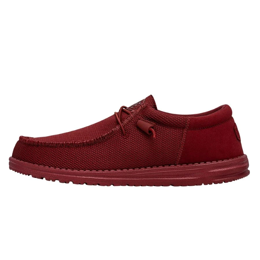 Hey Dude Men's Wally Funk Mono Slip On Shoes Red