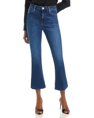 High Rise Cropped Bootcut Jeans