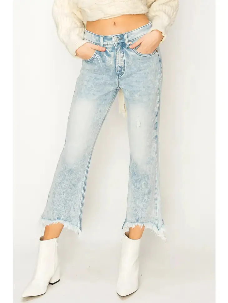 Light Crop Flare Denim