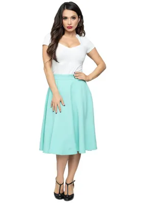 High Waist Thrills Swing Skirt Mint