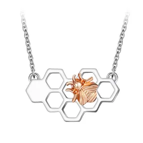 Bee Charm Honeycomb Necklaces