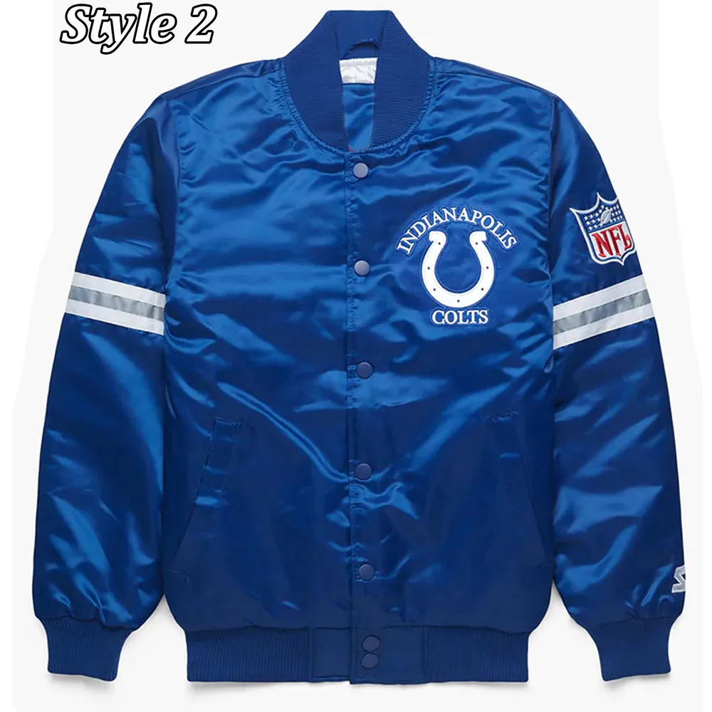 Indianapolis Colts Bomber Royal Blue Jacket