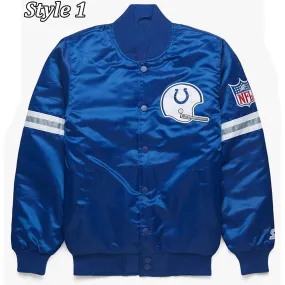 Indianapolis Colts Bomber Royal Blue Jacket