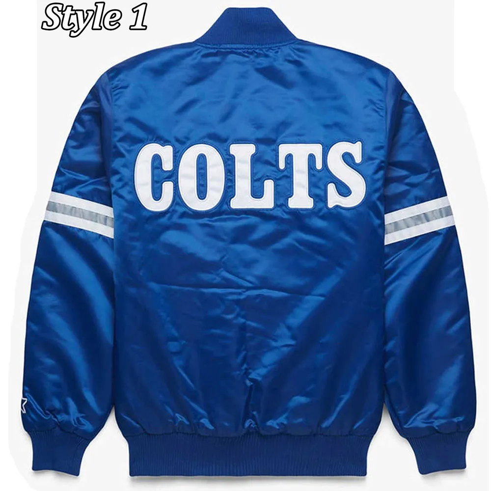 Indianapolis Colts Bomber Royal Blue Jacket