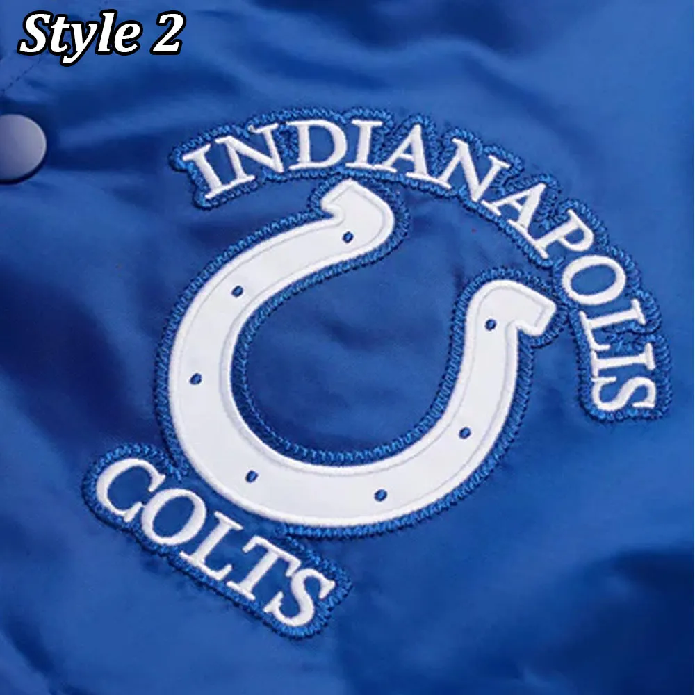 Indianapolis Colts Bomber Royal Blue Jacket