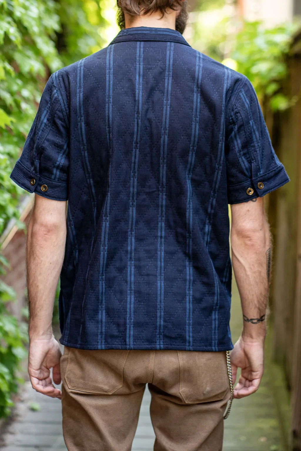 Unique Indigo Sashiko Stripe Indigofera Rivera