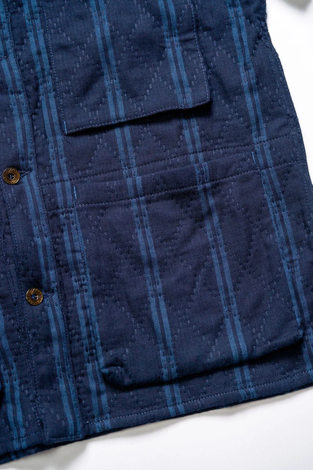 Unique Indigo Sashiko Stripe Indigofera Rivera