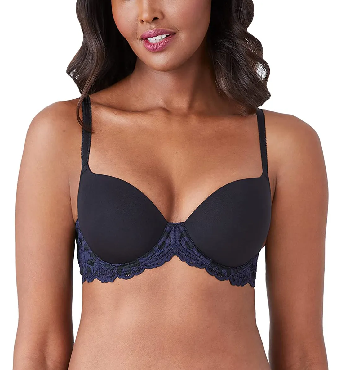 Instant Icon Contour Plunge Underwire Bra in Black Eclipse