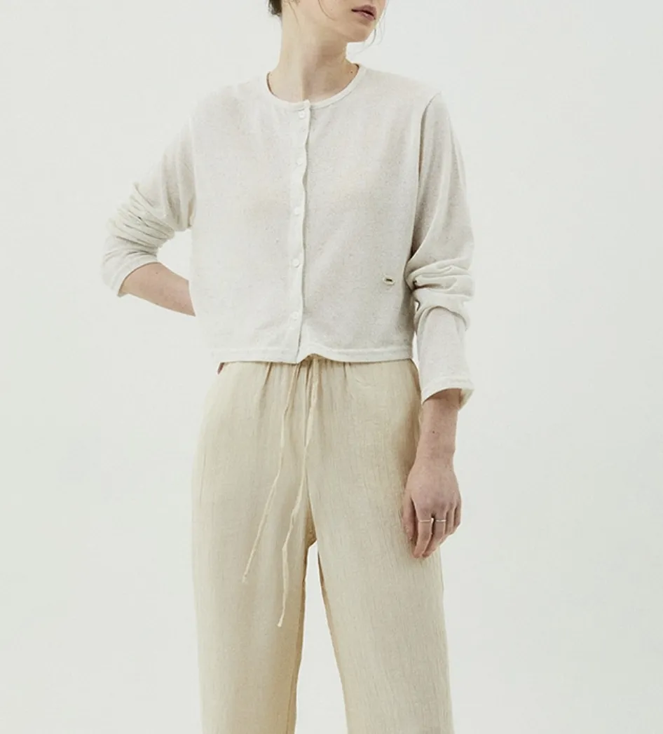 Linen Street Style Long Sleeves Plain