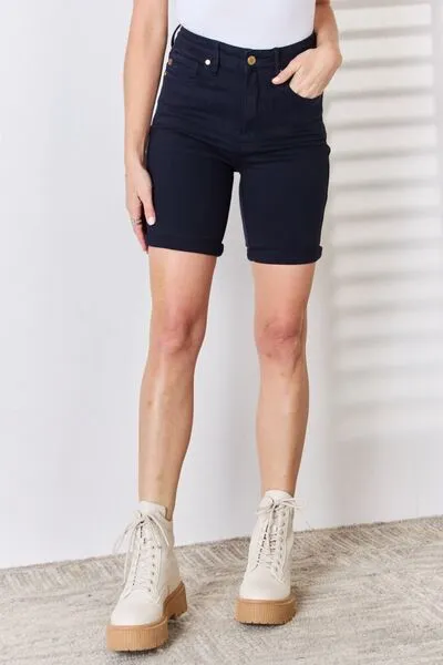 Full Size High Waist Tummy Control Bermuda Shorts by Judy Blue