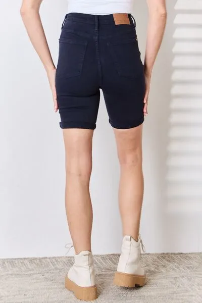 Full Size High Waist Tummy Control Bermuda Shorts by Judy Blue