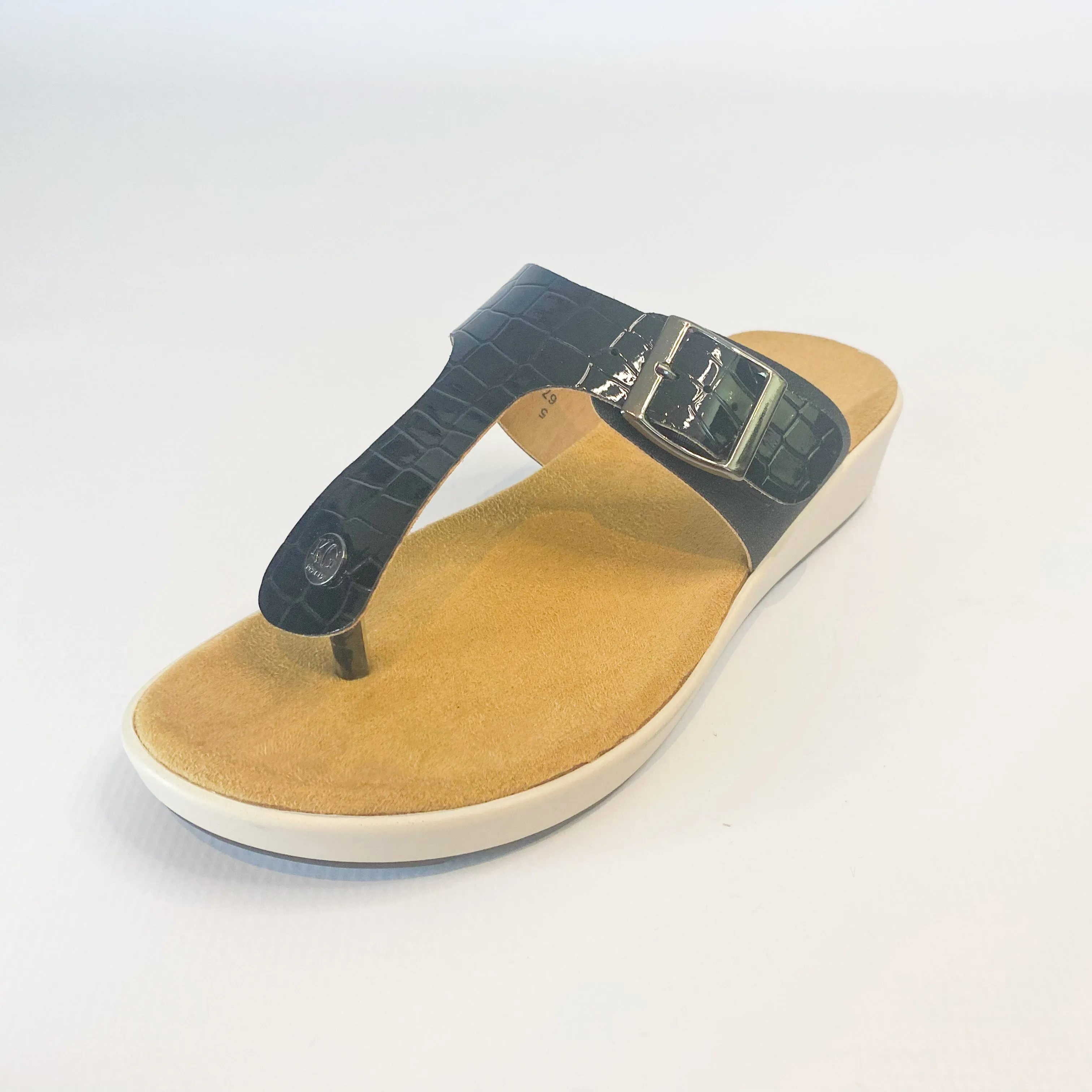 Black KG Thong Sandal