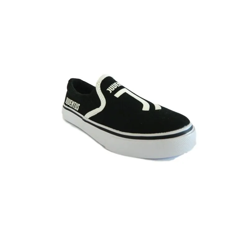 Kids' Slip-On Canvas Gym Shoes in Black by Juventus Official Tempus