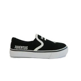 Kids' Slip-On Canvas Gym Shoes in Black by Juventus Official Tempus