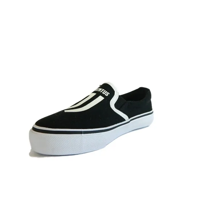 Kids' Slip-On Canvas Gym Shoes in Black by Juventus Official Tempus