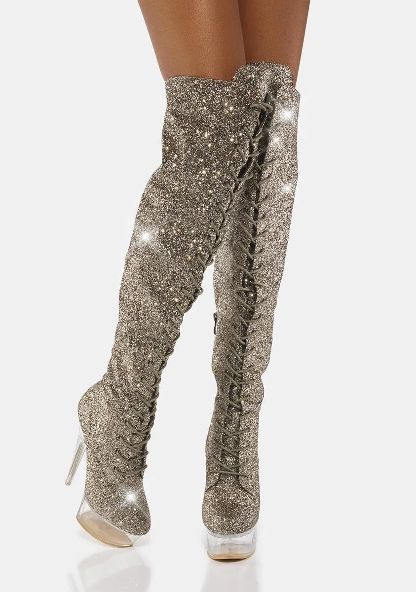 Knee High Boots with Glitter Xalapa