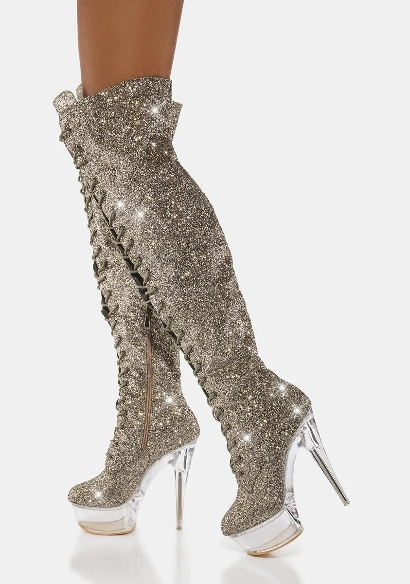 Knee High Boots with Glitter Xalapa